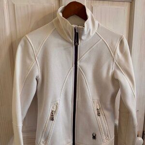 Spyder Core Sweater Jacket White and Purple Size Small